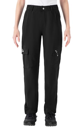 [YSENTO] クライミングパンツ レディース 薄手 山登り トレッキングパンツ アウトドアパンツ 撥水ズボン uvカット 速乾 ブラック L 中間 画像