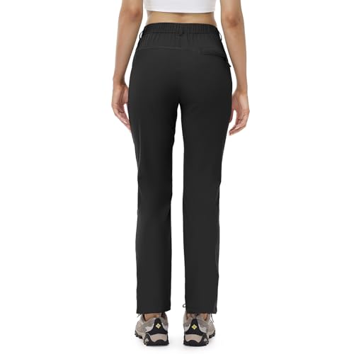 [Gopune] レディース アウトドア パンツ トレッキングパンツ 撥水 登山着 UVカット 作業ズボン ストレッチ 速乾 ハイキンパンツ ゴルフウェア 通気（01ブラック M） 最後 画像