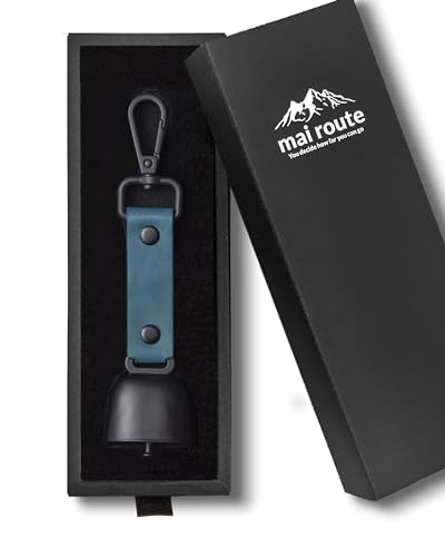 【日本正規品】マイルート(mai route) 心地いい音色の熊鈴 ワンタッチ消音機能付で快適な熊よけ鈴 小型 軽量 (01.ブラック) (07.ブルー) 中間 画像