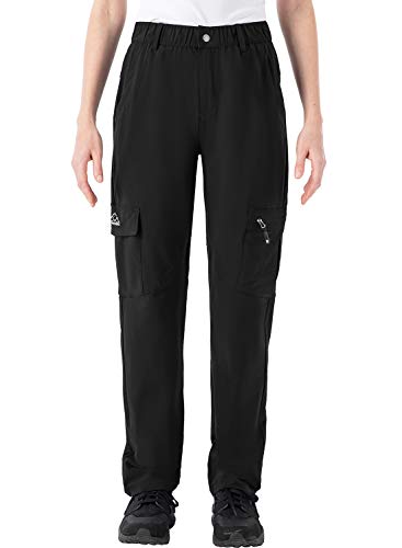 [Gopune] レディース トレッキングパンツ アウトドアパンツ 速乾ズボン 薄手 ボトムス 登山パンツ カーゴパンツ ハイキング 釣り 通気性 春秋夏用(01ブラック L) 最後 画像