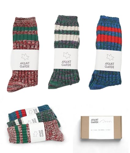 [AVANT GARDE] 靴下 登山 厚手 通気性 高機能 フィット感 伝統製法 締め付けない 蒸れない ハイキング 山登り キャンプ アウトドア 保温 吸汗速乾 クッション 秋冬 レディース メンズ (JP, 22-28cm, 自然に馴染む色, グリーン)【足元、深呼吸】 最後 画像