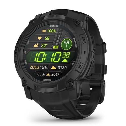 ガーミン(GARMIN) Instinct 3 Tactical AMOLED 50mmサイズ Black 010-03020-80 【ランニング・ゴルフ・登山・サイクリング等30種類以上対応】【Android/iOS対応】【Suica機能搭載】【ビジネスシーンもOK】【日本正規品】 画像1