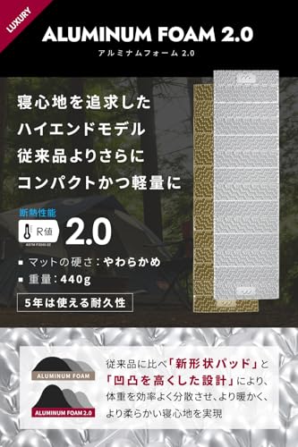 Mozambique キャンプマット アルミ加工 車中泊 20mm 軽量 中間 画像