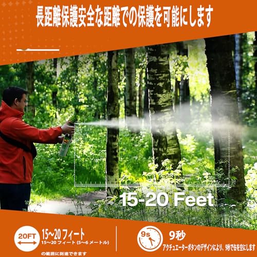 熊撃退スプレー 大型 熊スプレー 熊撃退スプレー 中間 画像