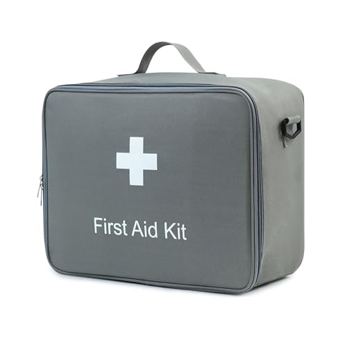 MGizo DtiSpectrum メディカルポーチ お薬収納ポーチ ショルダーストラップ 取り外し可能 救急パック 医療ポーチ 救急用品入れ 大容量 薬箱 応急処置 ハンドル付き 家庭用医療バッグ アウトドア 緊急 防災 画像1