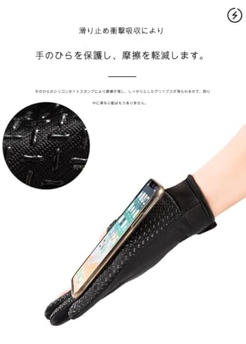 Bivoyud トレッキンググローブ 登山グローブ 登山用手袋 春 秋 フィッシンググローブ メンズ レディース 兼用 SanSigma (ブルー) 最後 画像