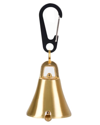 熊鈴 消音機能付き 真鍮製 熊よけ鈴 【プロ登山家推奨】 大音量 驱熊铃 熊よけベル 登山 鈴 トレッキング 山歩き ハイキング 山菜取り 熊 鈴 ベル（Black） 画像1