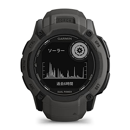 ガーミン(GARMIN) Instinct 2X Dual Power Graphite タフネスGPSスマートウォッチ Suica対応 防水 防塵 耐熱 ストレス値 心拍数 登山【日本正規品】 中間 画像
