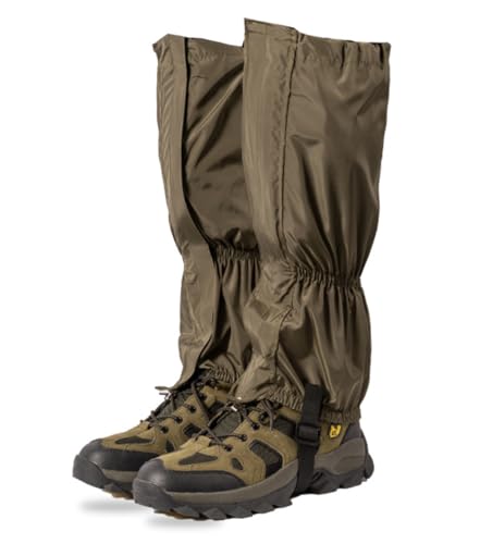 YAVINCOL 登山用ゲイター スパッツ 登山靴 レッグカバー 脚絆 防水カバー 足カバー ロングゲイター レインレッグカバー レインスパッツ ゲートル 登山 ゲイター 登山 スパッツ ワークマン ゲイター ショート レッキング 農作業 撥水 泥除け 砂よけ 蚊避け 釣り 髙耐久性 男女兼用 雨雪悪天候対応 耐摩耗性 メンズ レーディス（緑） 画像1