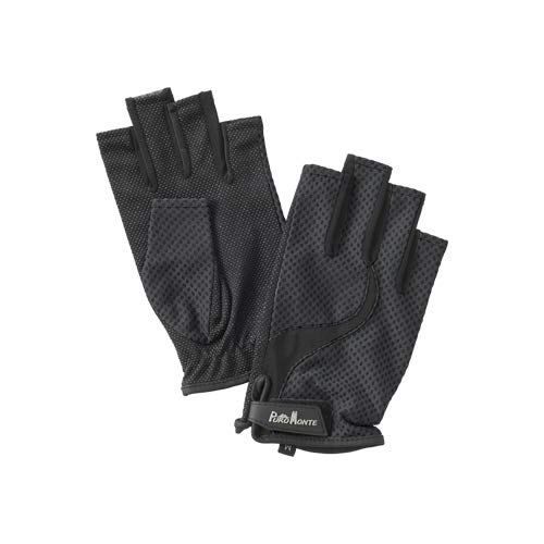 プロモンテ(PuroMonte) UVケア トレッキンググローブ フィンガーレス ブラック GB058U BK S 最後 画像