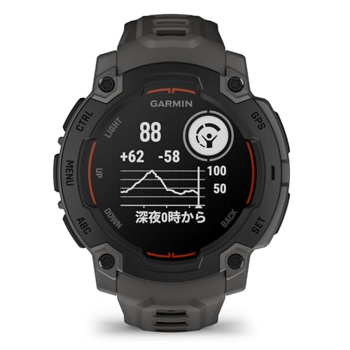 ガーミン(GARMIN) Instinct E 45mmサイズ Black Bezel with Charcoal Band 010-02933-12 【ランニング・ゴルフ・登山・サイクリング等30種類以上対応】【Android/iOS対応】【Suica機能搭載】【ビジネスシーンもOK】【日本正規品】 中間 画像