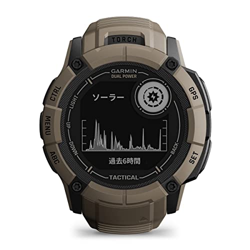 ガーミン(GARMIN) Instinct 2X Dual Power Tactical Edition Coyote Tan タフネスGPSスマートウォッチ Suica対応 防水 防塵 耐熱 ストレス値 心拍数 登山【日本正規品】 中間 画像