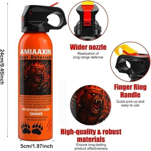 防熊スプレー 270ml 最大9m対応 熊撃退スプレー 屋外活動・家庭防護 安心携帯chengse3アウトドア用安心スプレー 最後 画像