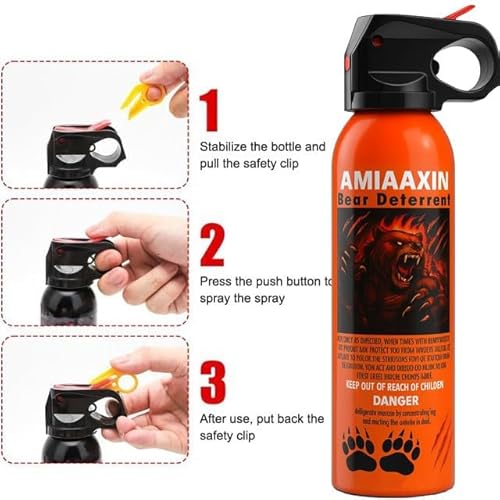 防熊スプレー 270ml 最大9m対応 熊撃退スプレー 屋外活動・家庭防護 安心携帯chengse3アウトドア用安心スプレー 中間 画像