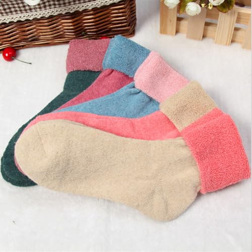 [MOSOTECH] 靴下 レディース 暖かい 冬 5足セット 厚手 防寒 厚手 あったか 吸汗消臭 耐久性 保温 登山 靴下 最後 画像