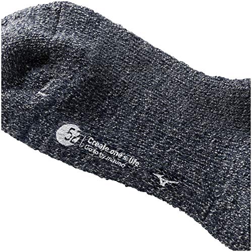 [ミズノ] アウトドアトラベルウェア ブレスサーモウール 極厚ソックス Go to by mizuno B2JX9504 メンズ ネイビー 日本 25-27 (日本サイズL相当) 中間 画像