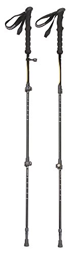 キャプテンスタッグ(CAPTAIN STAG) トレッキングポール トレッキングステッキ 2本組 ベントグリップ 3段クイックロック式 ブラック FEEL BOSCO CSI-001 UM-2300 1枚目 画像