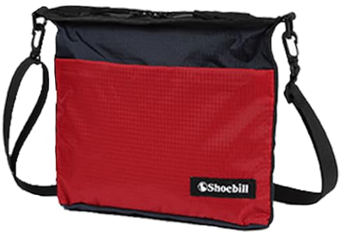 [Shoebill] サコッシュ バッグ ショルダーバッグ ナイロン 防水 登山 アウトドア 軽量 (レッドネイビー) 画像1