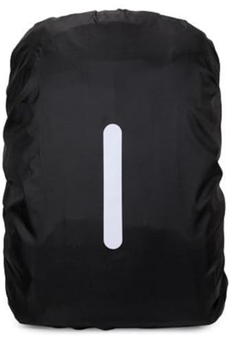 [ベンケ] 【十字バックルでズレない】 リュックカバー 防水 ザックカバー バックアップカバー レインカバー リュック バッグカバー 雨よけ バックカバー 反射板付き 通勤 通学 梅雨対策 落下防止 登山 夜間 走行 20l 30l 40l 50l 60l アウトドア 釣り 自転車 バイク 雨 雪 台風 大雨 リフレクター 撥水 (ブラック M) 画像1