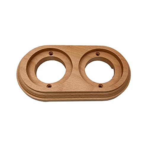 yaoqijie ヨーロッパのセラミックノブスイッチ屋外照明高周波セラミック壁ライトスイッチ EUソケット lasting (Color : 2 Holes Wood Base) 1枚目 画像