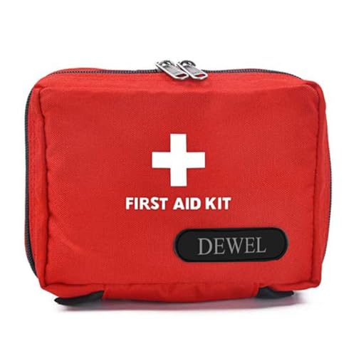 救急バッグ ファーストエイドバッグ 外傷用救急箱 医療ポーチ 大容量 防水 ナイロン メディカルポーチ メッシュ 緊急 旅行 出張 登山防災 家庭/学校/アウトドア 救急用オフ携帯 収納便利 携帯用 ミニ救急バッグ 軽量 レッド 1枚目 画像