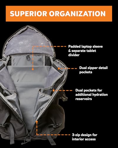 Mystery Ranch(ミステリーランチ) 2日間バックパック – タクティカルデイパック 取り出しやすい&パッド入りコンピュータースリーブ – フムス、S/M 中間 画像