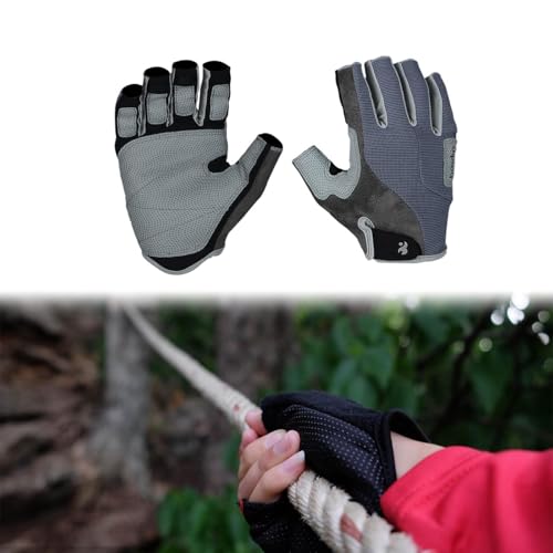 ＫＬＫＣＭＳ 登山用グローブ、サイクリング用グローブ、セーリング用グローブ、マウンテンロードバイク用ワークアウト用グローブ, Gray L 中間 画像
