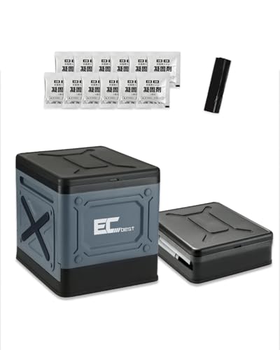 ECbest 簡易トイレ 非常用トイレ 防災グッズ 携帯トイレ 防災士共同開発 防災からアウトドアまで ポータブルトイレ 凝固剤・廃棄袋12セット付き 折り畳みタイプ 耐荷重約150㎏ (グレー) 1枚目 画像