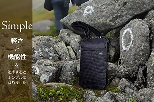 スマホショルダー ペットボトル収納 2WAY サコッシュ 撥水 防水 超軽量 登山 トラベル ハイキング 旅行 黒 PEAKHUNT(ピークハント） 最後 画像