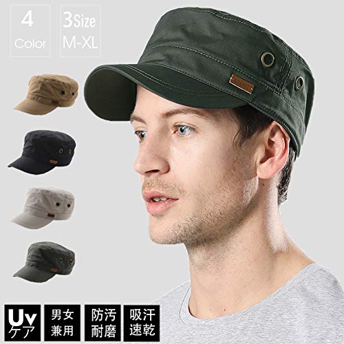 [SIGGI] ワークキャップ キャップ メンズ 大きいサイズ 帽子 釣り 登山 春夏用 uvカット 登山 作業帽子 アウトドア 63cm 64cm 65㎝ オリーブ 最後 画像