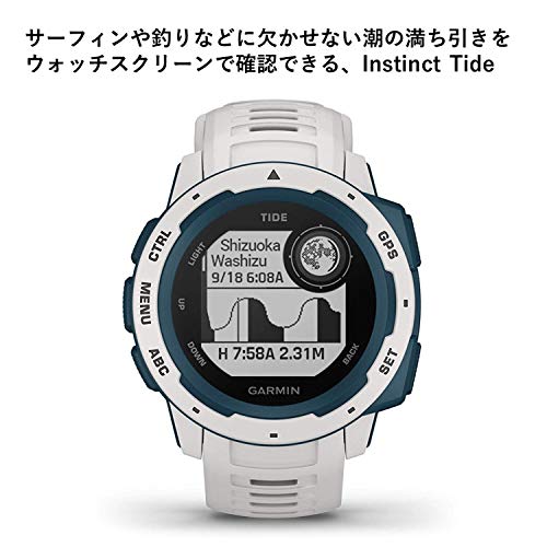GARMIN(ガーミン) アウトドアウォッチ Instinct Tide White/Blue 010-02064-A2 最後 画像