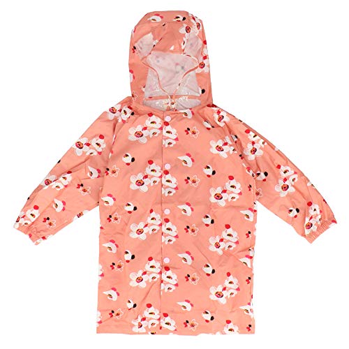 sy7005 キッズレインコート L(110-120cm) ピンクxフラワー 1枚目 画像