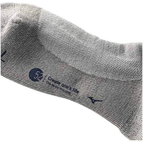 [ミズノ] アウトドアトラベルウェア ブレスサーモウール 中厚ソックス Go to by mizuno B2JX9502 メンズ グレー 25.0-27.0 cm 最後 画像