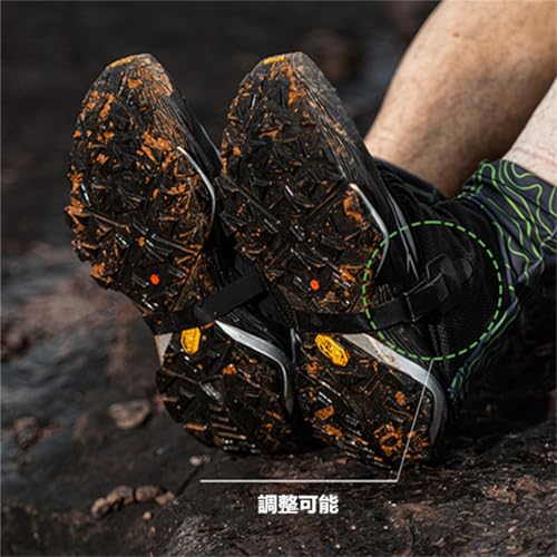 UNIQOCK ゲイター 登山用ゲイター 防水 通気 調整可能 軽量 ショートゲイター 泥除け 砂よけ 雨雪悪天候対策 男女兼用 収納袋付き キャンプ/釣り/ハイキング/登山に適しています (グリーン) 最後 画像