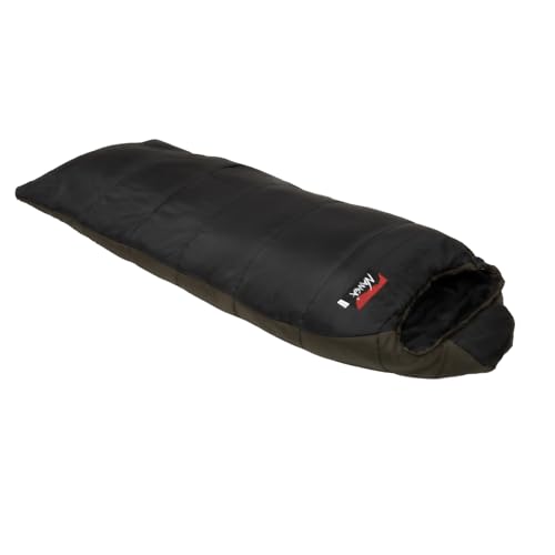 NANGA 別注 アルピニスト1500 (Black/Olive, 新モデル) シュラフ 寝袋 冬用 秋冬 限界温度 マイナス15℃ キャンプ 防災 ポリエステル 洗濯可能 撥水加工 ダブルファスナー 1枚目 画像