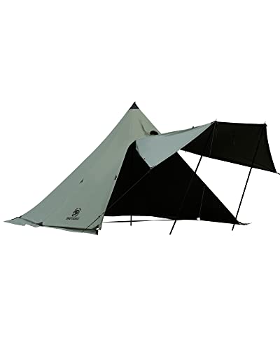 OneTigris Northgaze ポリコットンTC ワンポールテント 遮光 通気 1本メインポール付き 簡単設営 ポジショニングロープあり 2~4人用 キャンプ用 アウトドア 1枚目 画像