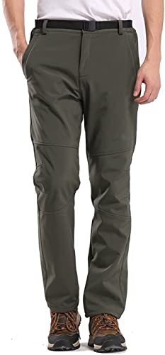[foveitaa] 登山パンツ メンズ アウトドアパンツ トレッキングパンツ 秋冬用 厚手 防風防寒 裏起毛 アウトドアウェア 速乾 トレッキング ズボン フィッシングパンツ ストレッチ 撥水加工army green-M 画像1