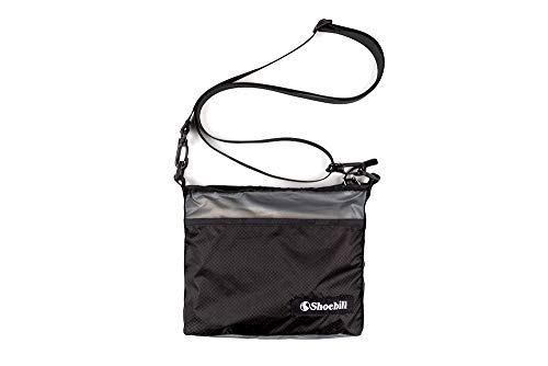 [Shoebill] サコッシュ バッグ ショルダーバッグ ナイロン 防水 小さめ おりたたみ 登山 アウトドア 軽量 (ブラックグレー) 1枚目 画像