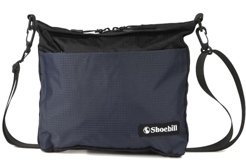 [Shoebill] サコッシュ バッグ ショルダーバッグ ナイロン 防水 登山 アウトドア 軽量 (ネイビーブラック) 1枚目 画像
