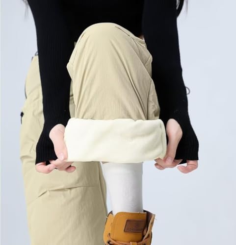 [Anyanmoutn] 登山パンツ レディース 防寒 トレッキングパンツ 作業着 ズボンパンツ 裏起毛 アウトドアパンツ 厚手 撥水 防風 ハイキングパンツ 登山服 冬 中間 画像