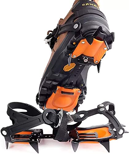 アイゼン チェーンスパイク 靴 登山 軽量 滑り止め 転倒防止凍結防止 中間 画像