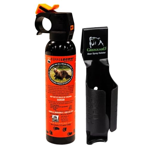 【Amazon.co.jp限定】 EPA認証済み 大型 9.2オンス UDAP 全熊種対応 熊撃退スプレー ベアースプレー ホルスター付き 正規輸入品 (アメリカ森林警備隊採用品)熊よけスプレー ツキノワグマ ヒグマ 野生動物 1枚目 画像