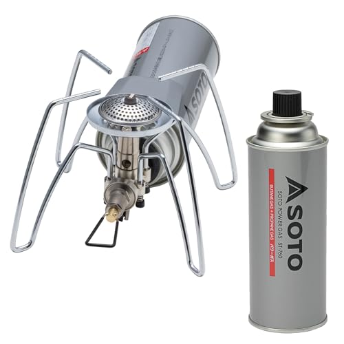 ソト(SOTO) 【ガスボンベセット】 日本製 シングルバーナー レギュレーター搭載(高火力 風に強い) CB缶 ソロ デュオ キャンプ レギュレーター ストーブ ST-310&ST-760 1枚目 画像