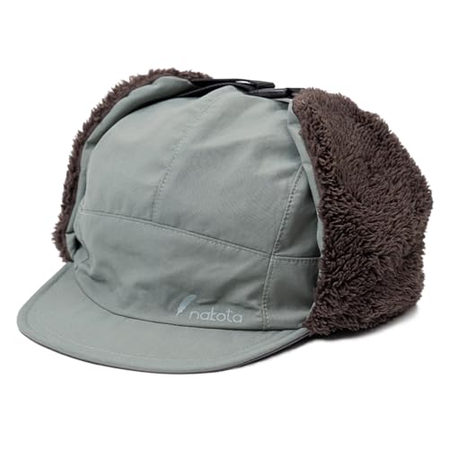 [ナコタ] 帽子 ロクヨンクロス フライトキャップ イヤーフラップキャップ 大きいサイズ メンズ レディース 軽撥水 スノボ 冬 オシャレ 黒 Lサイズ(頭周り58～60cm) グレー 画像1