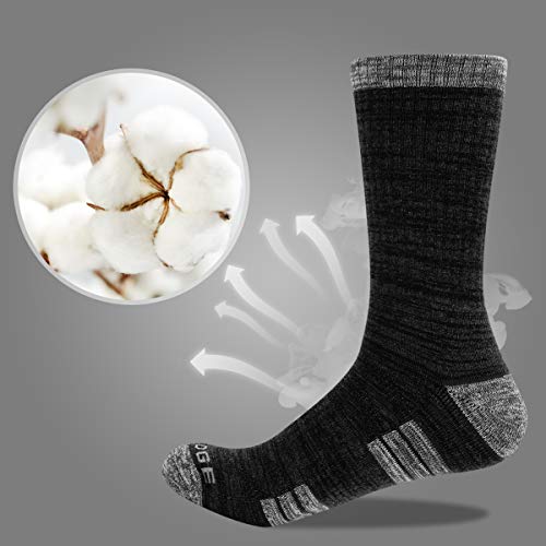 [YUEDGE] 靴下 メンズ スポーツ 厚手 ソックス クッション 登山用 トレッキング 通気性 吸汗 防臭 高級綿 5足セット 26-28 CM 中間 画像