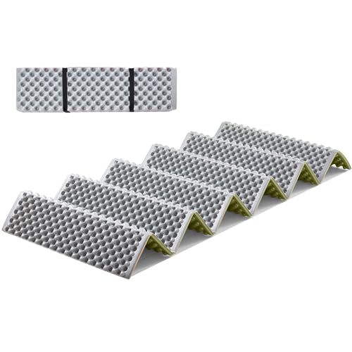 キャンプマット ATOKA アウトドアマット 極厚25mm 超軽量 防水 断熱 レジャー 寝心地快適 折りたたみ コンパクト（アーミーグリーン+シルバー） 画像1