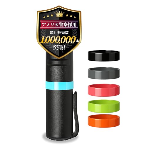 【100万本突破】POM 催涙スプレー 防犯スプレー 女性用 護身用グッズ 小型 軽量 【米国警察採用】誤噴射防止 熊スプレー 熊撃退 通勤 夜道 35g (ブラック) 1枚目 画像