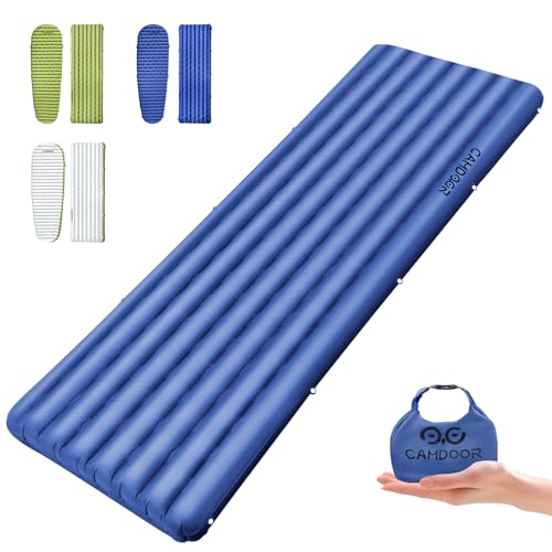CAMDOOR インフレーターマット高R値6.8 エアーマット 厚手10cm 超軽量キャンプ マット【1年間の保証・SGS認証・より広い】-25°C使用可能 コンパクト キャンプ 登山 車中泊 連結可能 耐水加工 防水 防災 安全無臭 補修テープ付 1枚目 画像