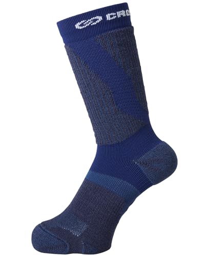 [オカモト] CROSSPRO(クロスプロ) トレッキング 靴下 アーチサポート テーピング構造 消臭 CORDURA コンバットウール 足底クッション 登山用 アウトドア ハイキング 178-100 ネイビー×ブルー 26.0 cm~28.0 cm 1足組 画像1