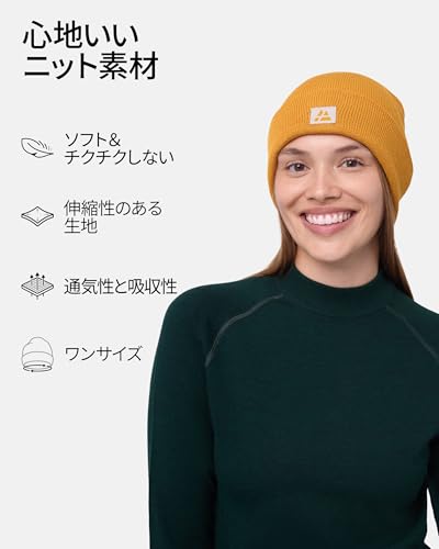 [DANISH ENDURANCE] リサイクルポリエステル ニット帽 フリース裏地 メンズ レディース グリーン フリーサイズ 最後 画像